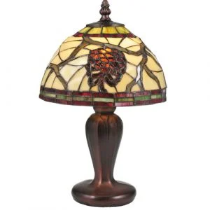 Pinecone Stained Glass Table Lamp 106288