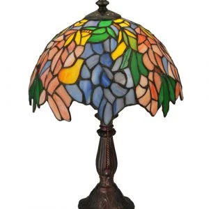 Table Lamp Floral Stained Glass Shade 133348