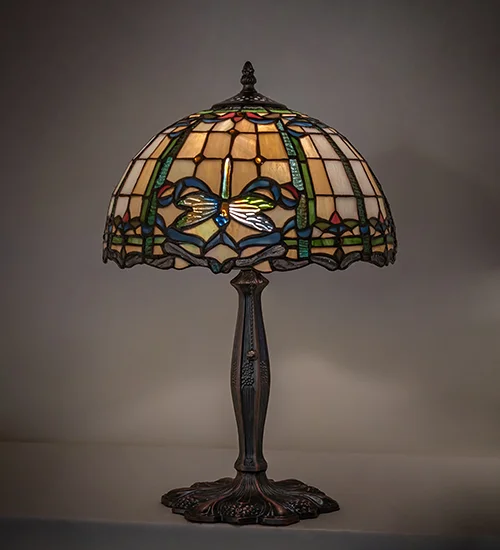 Dragonfly Accent Lamp - Stained Glass Lampshade 138586