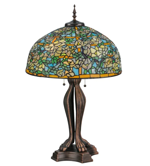 Tiffany Style Table Lamp With Flowers 139419