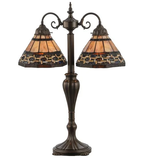 Ilona 2 Light Table Lamp Stained Glass 147734