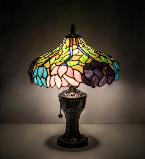 Wisteria Table Lamp - Stained Glass Lampshade 224040