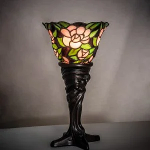 Mini Table Lamp Begonia Stained Glass 244878