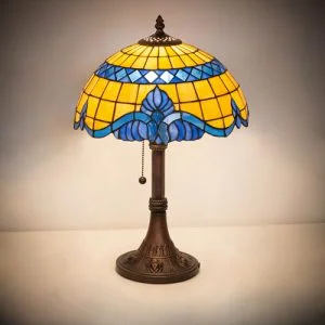 Baroque Accent Lamp - Stained Glass Lampshade 251094