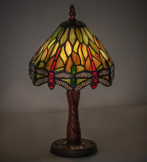 Tiffany Hanginghead Dragonfly w/ Mosaic Base 26614