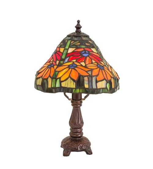 Poinsettia Stained Glass Table Lamp 26633