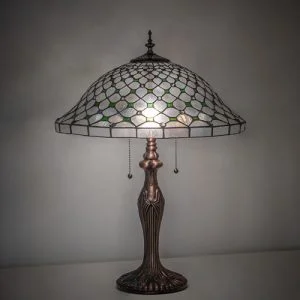 Diamond & Jewel Stained Art Glass Shade 266575