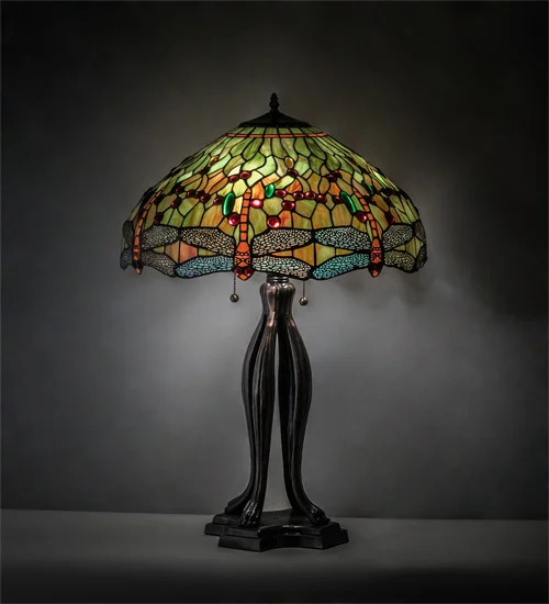 Dragonfly Table Lamp - Stained Glass Lampshade 31109