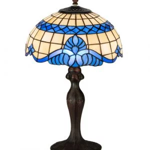 Baroque Accent Lamp - Stained Glass Lampshade 31201