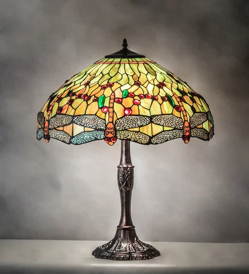 Dragonfly Table Lamp - Stained Glass Lampshade 47960